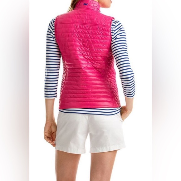 Vineyard Vines Women's Puffer Vest Rhododendron Pink, Size M - Picture 9 of 9